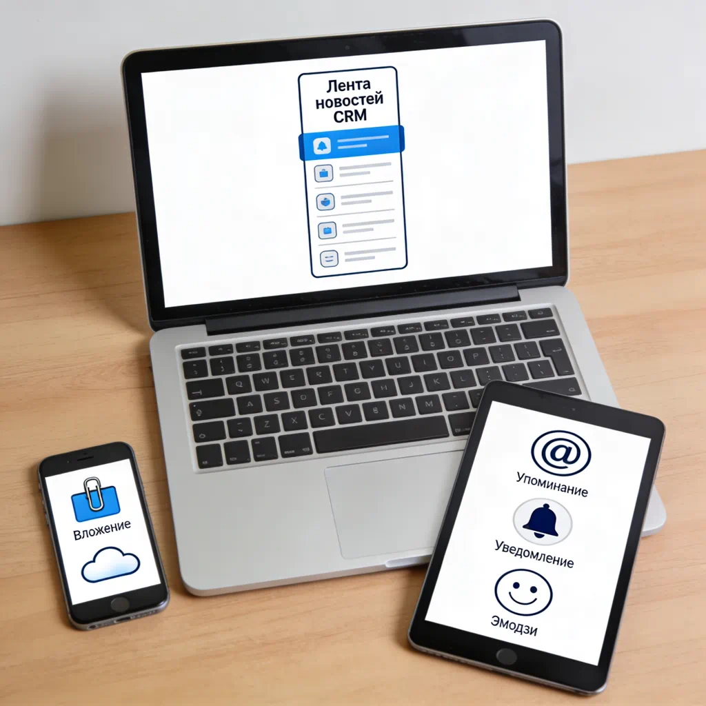 уведомления в ленте CRM