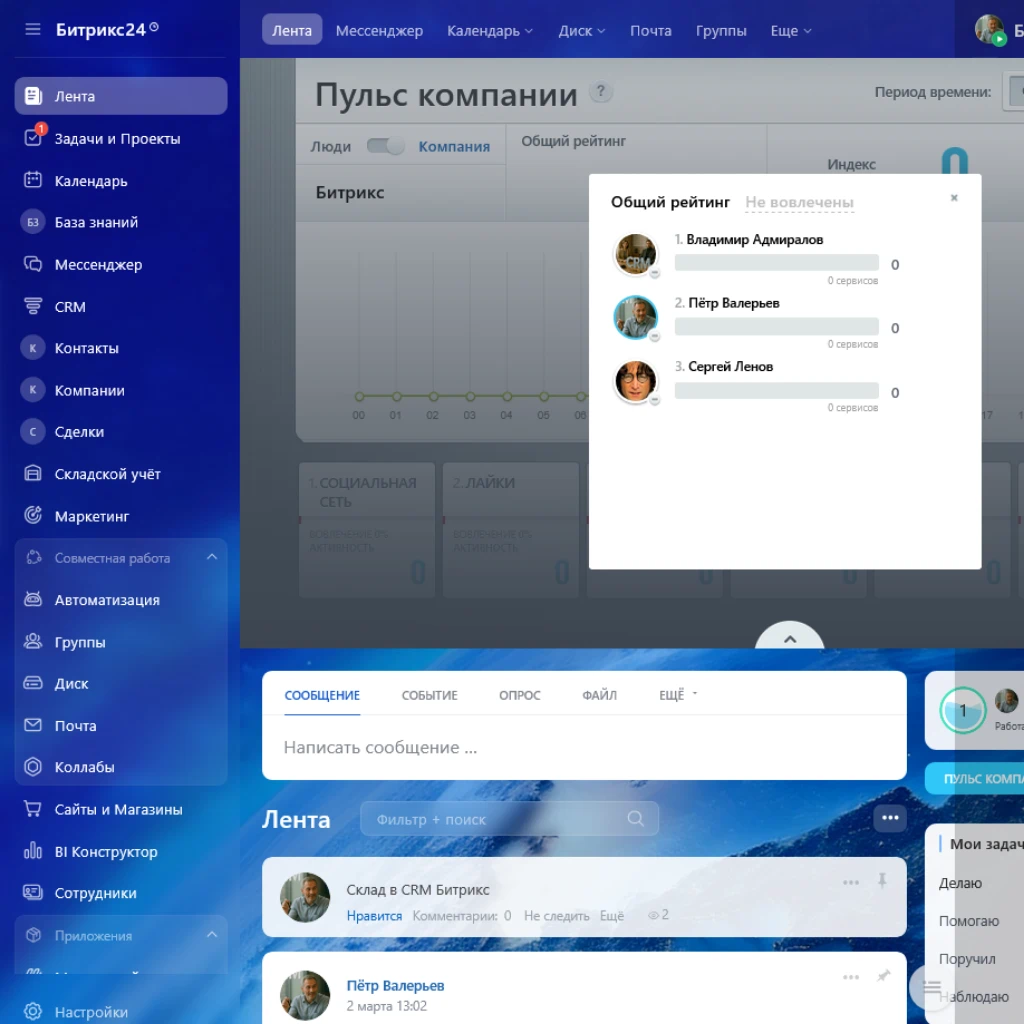 мотивация команды в CRM Битрикс